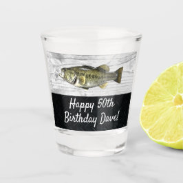 Vaso De Chupito Guay Largemouth Bass Fishing 50 cumpleaños
