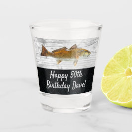 Vaso De Chupito Guay Red Drum Fishing 50th Birthday Name