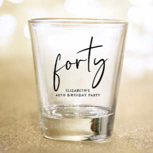 Vaso De Chupito Guión de moda 40.º Fiesta de cumpleaños