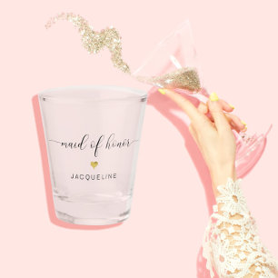 Vaso De Chupito Guión de Moda moderna doncella de honor nombre de