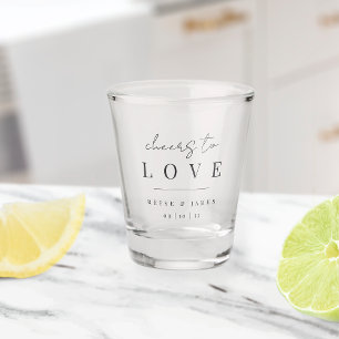 Vaso De Chupito Guión mínimo moderno anima a amar al Boda