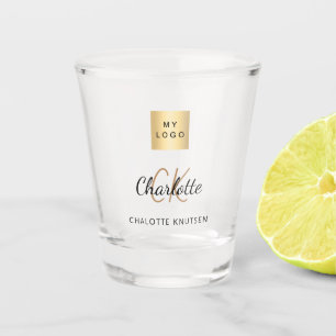 Vaso De Chupito Guión para las iniciales de los monogramas comerci