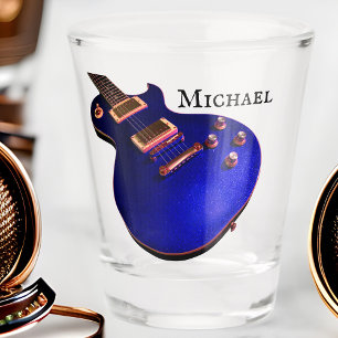 Vaso De Chupito Guitarra eléctrica azul de Guay, músico de nombre