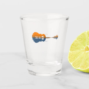 Vaso De Chupito Guitarra Lake Shadow Love Guitar Gift Music Avers
