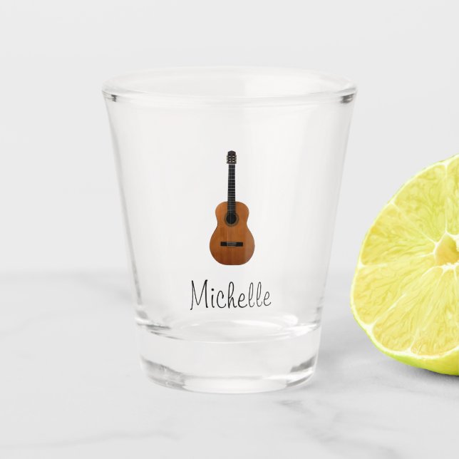 Vaso De Chupito Guitarra musical monográfica (Anverso)