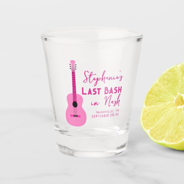 Vaso De Chupito Guitarra rosa: Última erupción en Nash Bachelorett (Anverso)