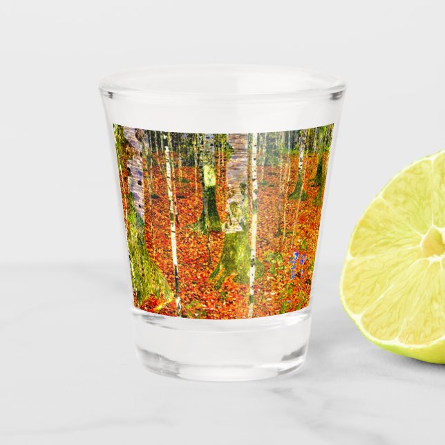 Vaso De Chupito Gustav Klimt Birch Trees (Anverso)