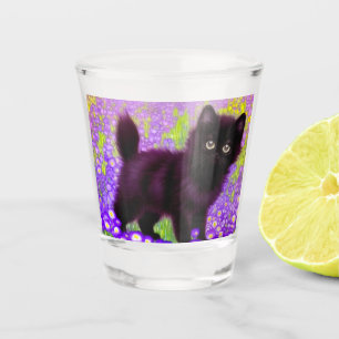 Vaso De Chupito Gustav Klimt Black Kitten