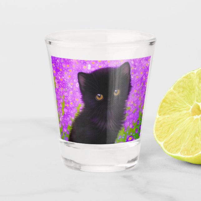 Vaso De Chupito Gustav Klimt Cat (Anverso)