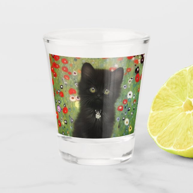 Vaso De Chupito Gustav Klimt Kitten (Anverso)