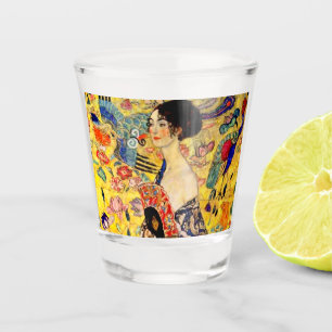 Vaso De Chupito Gustav Klimt Lady con ventilador