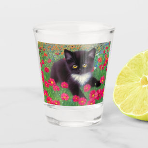 Vaso De Chupito Gustav Klimt Tuxedo Cat
