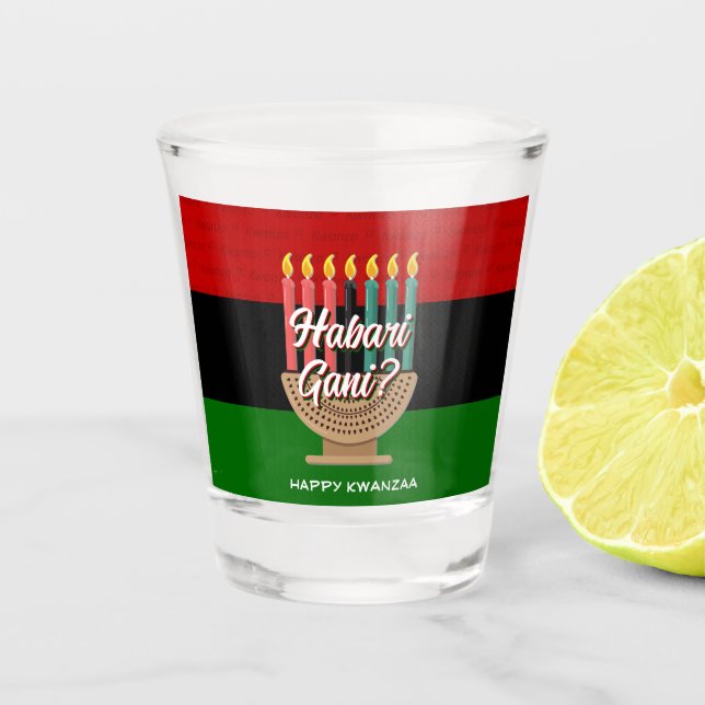 Vaso De Chupito HABARI GANI Kwanzaa (Anverso)
