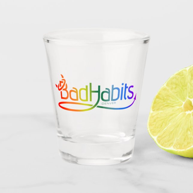 Vaso De Chupito Hábitos malos para Denver Rainbow ShotGlass (Anverso)