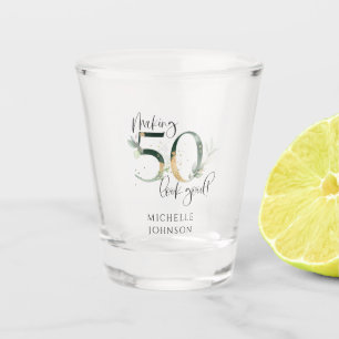 Vaso De Chupito Hacer que 50 parezca un buen cumpleaños botánico d