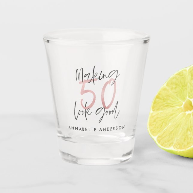 Vaso De Chupito Hacer que 50 parezca un buen cumpleaños para los p (Anverso)