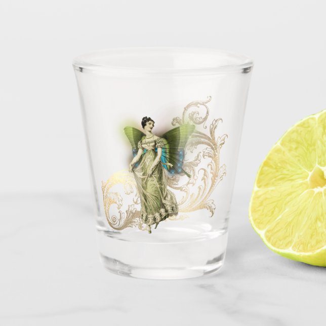 Vaso De Chupito Hadas de mariposa mística (Anverso)
