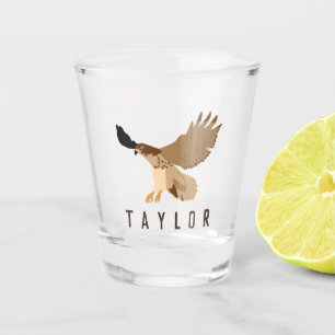 Vaso De Chupito Halcón Rojo-Atado personalizado en vuelo