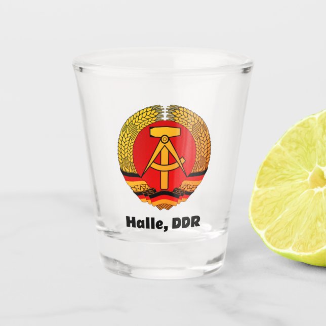 Vaso De Chupito Halle, República Democrática Alemana - DDR (Anverso)