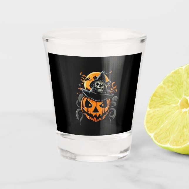 Vaso De Chupito Halloween/calabaza/otoño/otoño (Anverso)