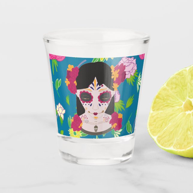 Vaso De Chupito Halloween Catrina (Anverso)