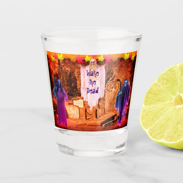 Vaso De Chupito Halloween de Espíritus inquietos (Anverso)