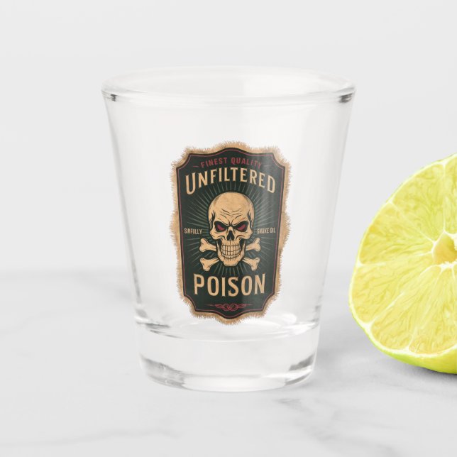 Vaso De Chupito Halloween de venado venenoso sin filtro (Anverso)