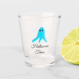 Vaso De Chupito Halloween veces el fantasma azul garabato dibujado