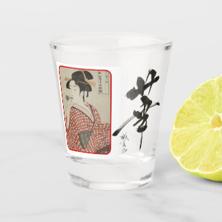 Vaso De Chupito Handwritten Kanji & Ukiyo-e Shot Glass by Jyhoca