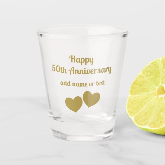 Vaso De Chupito Happy 50th Anniversary  (Anverso)