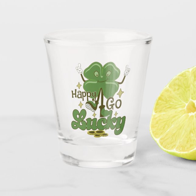Vaso De Chupito Happy Go Lucky St. Patrick's (Anverso)