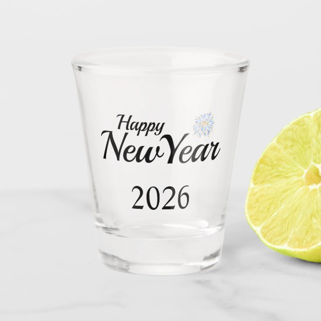 Vaso De Chupito Happy New Year Custom Present (Anverso)