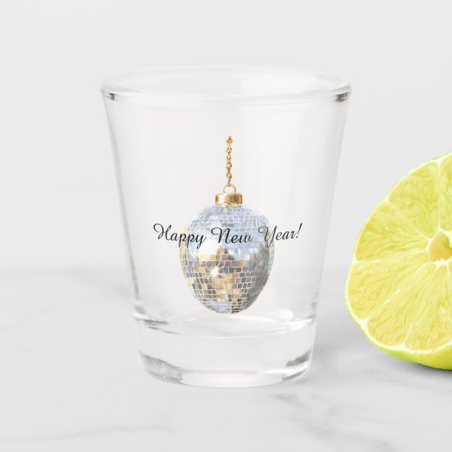 Vaso De Chupito Happy New Year Silver Ball (Anverso)