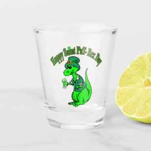 Vaso De Chupito Happy St Pat T-Rex Saint Patrick's Day Dinosaur