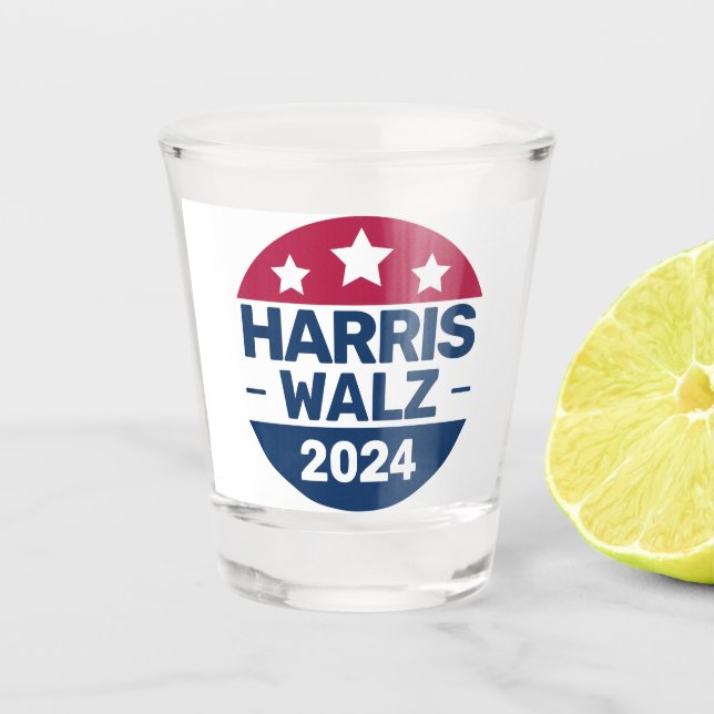 Vaso De Chupito Harris Walz 2024 Campaña por el Presidente Patriót (Anverso)