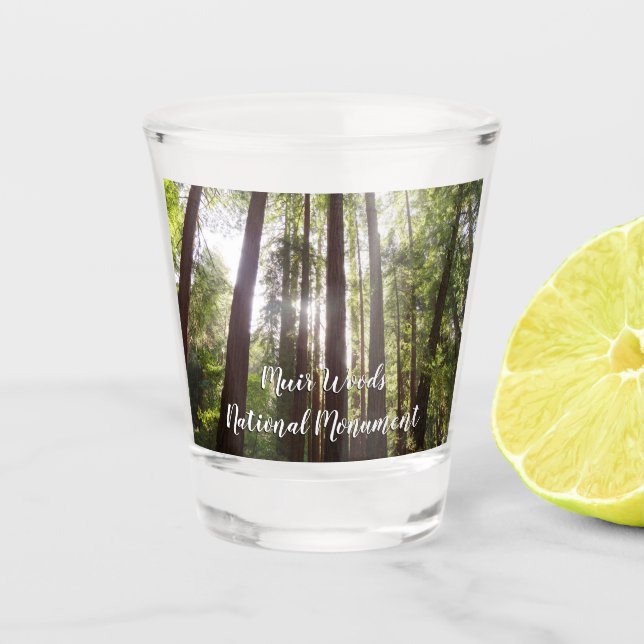 Vaso De Chupito Hasta secuoyas por la mañana (Anverso)