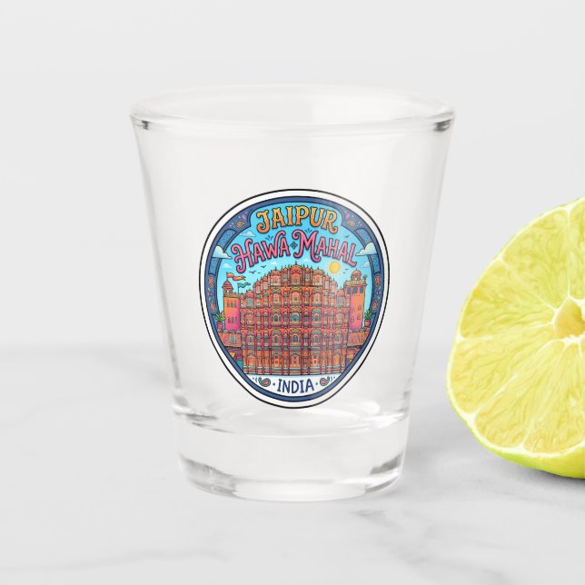 Vaso De Chupito Hawa Mahal, Jaipur India (Anverso)