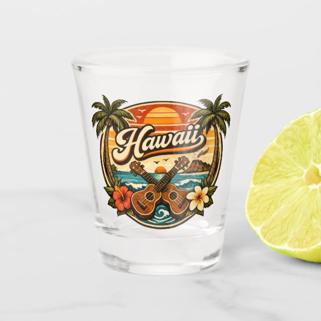 Vaso De Chupito Hawái & Ukelele (Anverso)