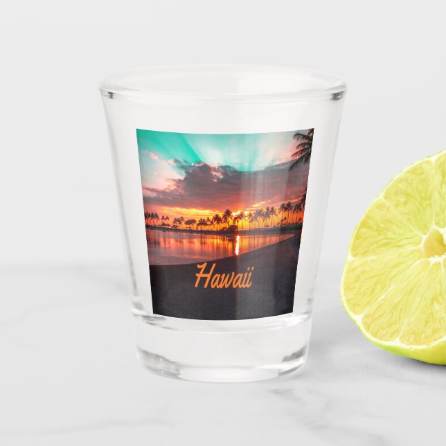 Vaso De Chupito Hawaii Beach Islas Hawái (Anverso)