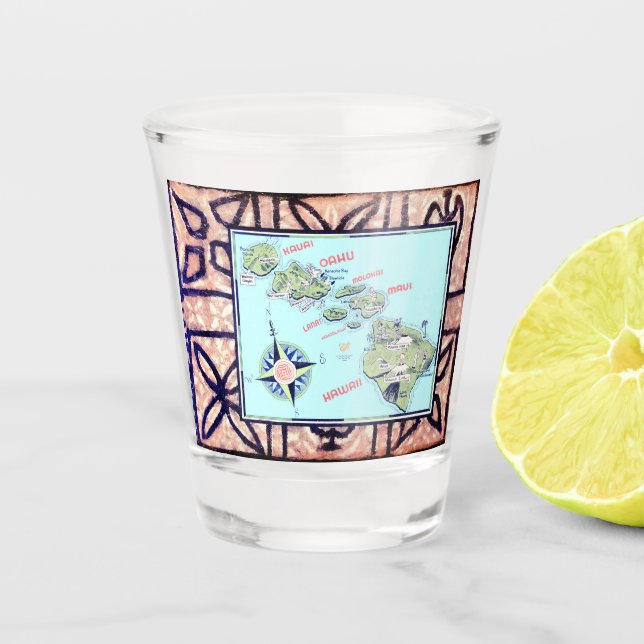 Vaso De Chupito Hawaii Tapa (Anverso)