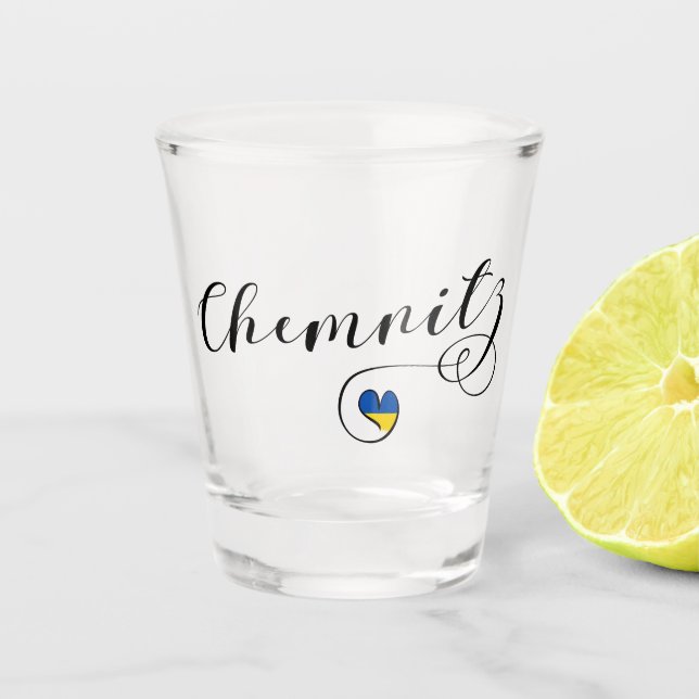 Vaso De Chupito Heart Chemnitz, Amo Chemnitz, Alemania (Anverso)