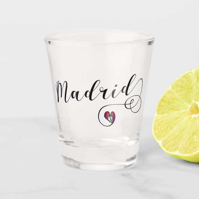 Vaso De Chupito Heart Madrid, España (Anverso)