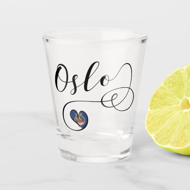 Vaso De Chupito Heart Oslo, Noruega (Anverso)