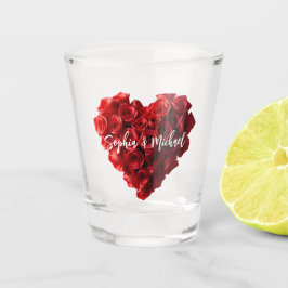 Vaso De Chupito Heart Shaped Red Roses-Wedding-Money/shot Dance-