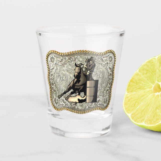 Vaso De Chupito Hebilla del cinturón de Carreras de barril de Rode (Anverso)