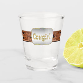 Vaso De Chupito Hebilla occidental de la correa y de la vaquera