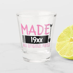 Vaso De Chupito Hecho en el año de nacimiento DIY todas las parte