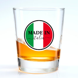 Vaso De Chupito Hecho en Italia Bandera Italiana Rojo Verde Blanco