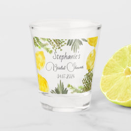 Vaso De Chupito Herbos botánicos Lemons Watercolor Bridal Shower