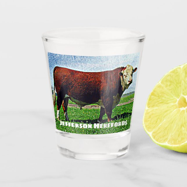 Vaso De Chupito Hereford Bull (Anverso)